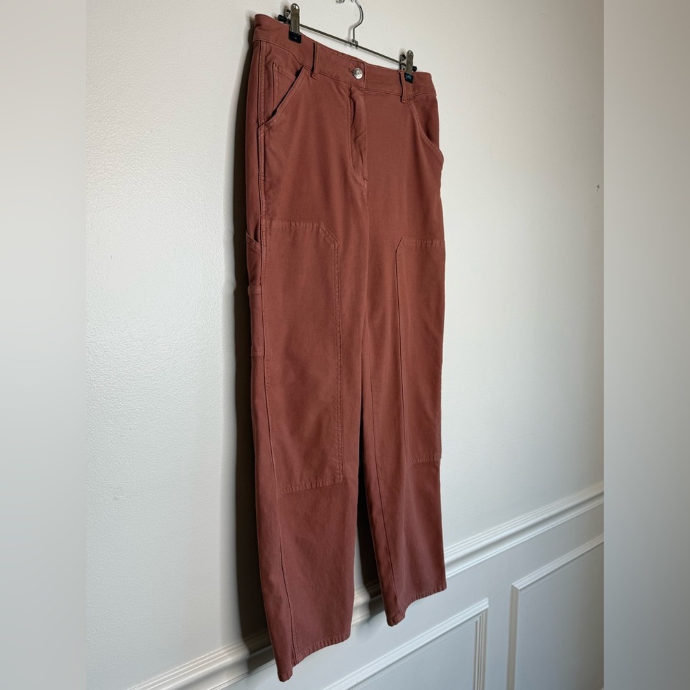 Aritzia Wilfred Free Brennan High Waisted Utility Pants Rose Mocha Womenβs Sz 8 - Picture 7 of 15